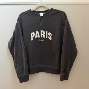 NWOT H&M Women’s Gray Paris France Sweatshirt Size XS